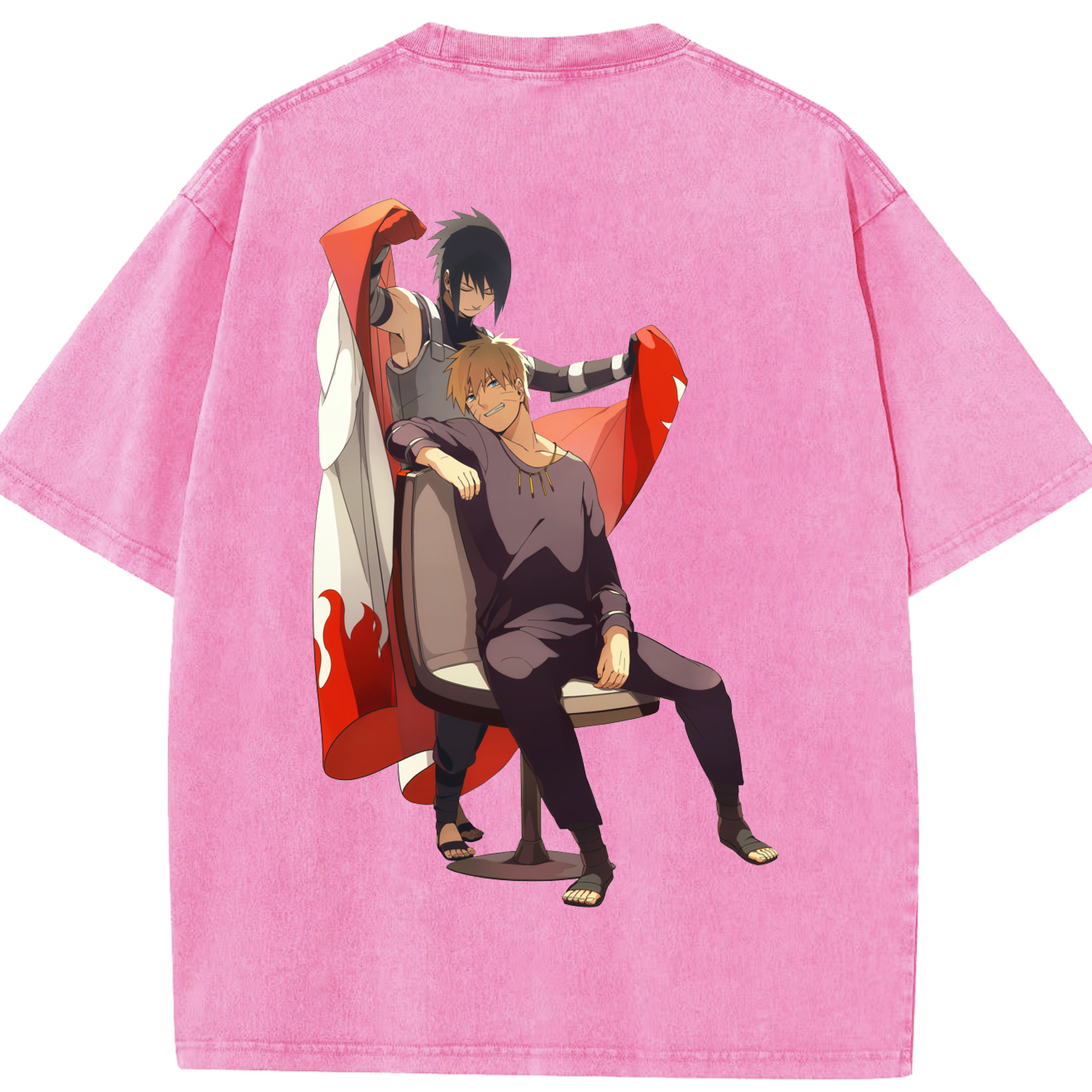 （画像用） NARUTO -ナルト- うずまき ナルト Uzumaki Naruto 綿100% ヴィンテージ風 半袖Tシャツ（背面プリント）
